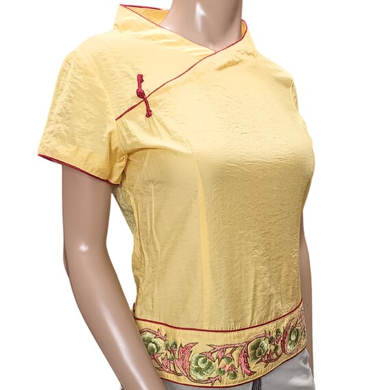 Traditional Embroidered Chinese Qipao Blouse Size… - image 8