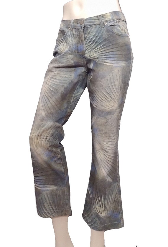 Fendi Feather Printed Jeans - image 1