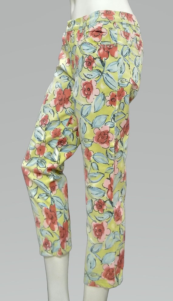 Vintage BLUGIRL Pants by ANNA MOLINARI Floral - image 4