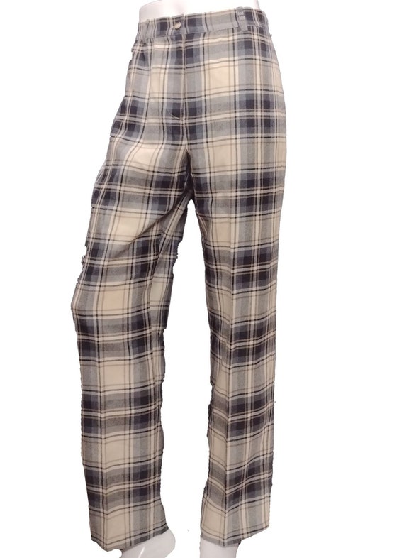 Y2K DKNY Plaid Print Pants