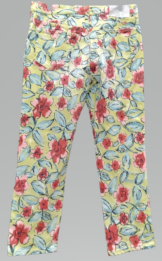 Vintage BLUGIRL Pants by ANNA MOLINARI Floral - image 9