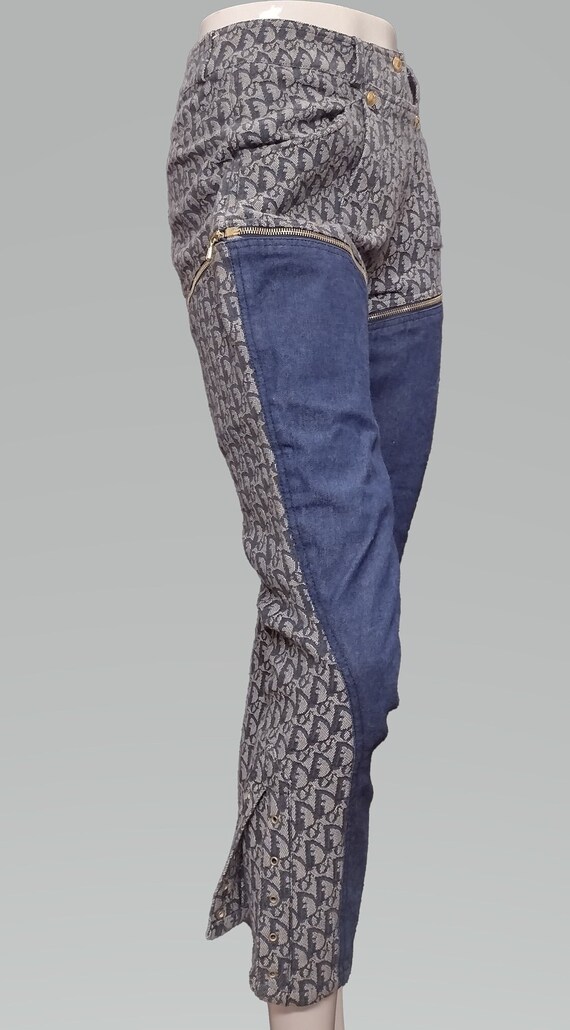 Christian Dior John Galliano Monogram Denim Zip-o… - image 7