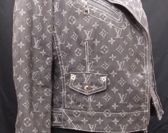 Women's Louis Vuitton Denim Jacket Vintage LV Monogram -  Hong