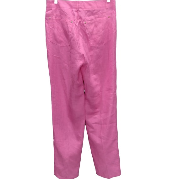 Ralph Lauren Vintage Pink Linen Pants Size 4 - image 10