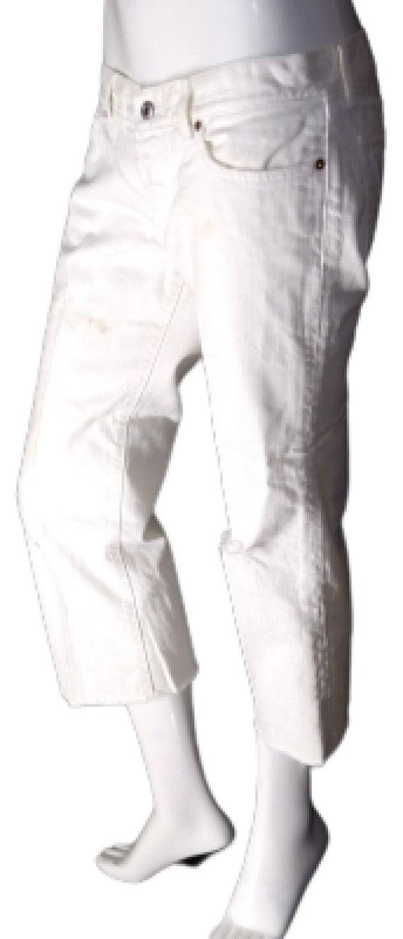 LUCKY BRAND Capri Jeans White Size 8 Vintage - image 1