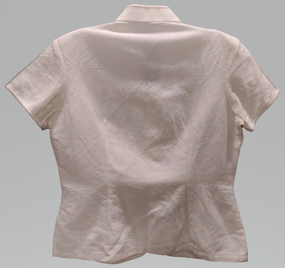 Cropped Chinese Style Blouse with Mandarin Collar - image 10