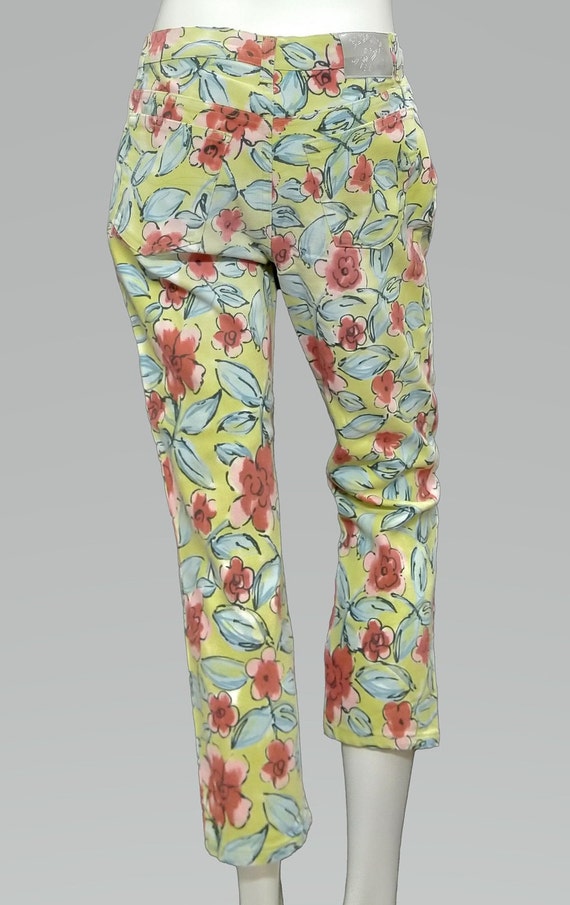Vintage BLUGIRL Pants by ANNA MOLINARI Floral - image 5