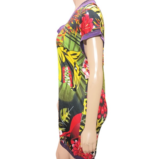 CUSTO BARECELONA Tropical Floral V-Neck Printed T… - image 3