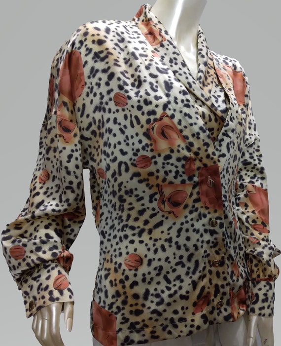 Vintage Silk Animal Print ESCADA Blouse - image 6