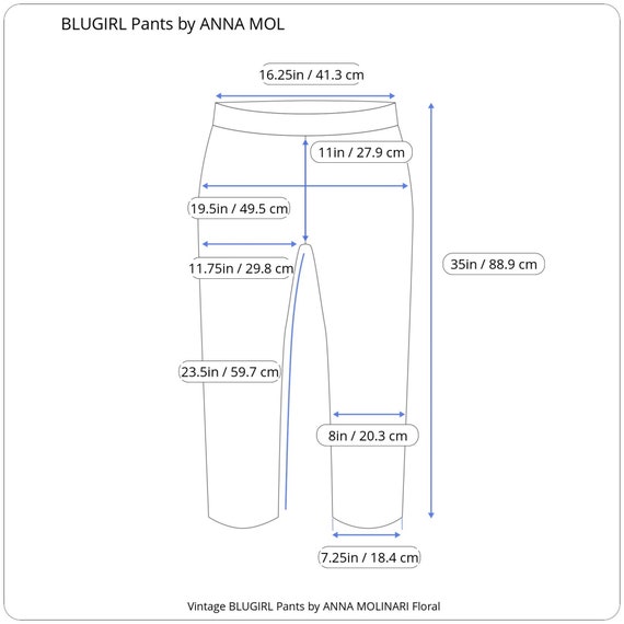 Vintage BLUGIRL Pants by ANNA MOLINARI Floral - image 2