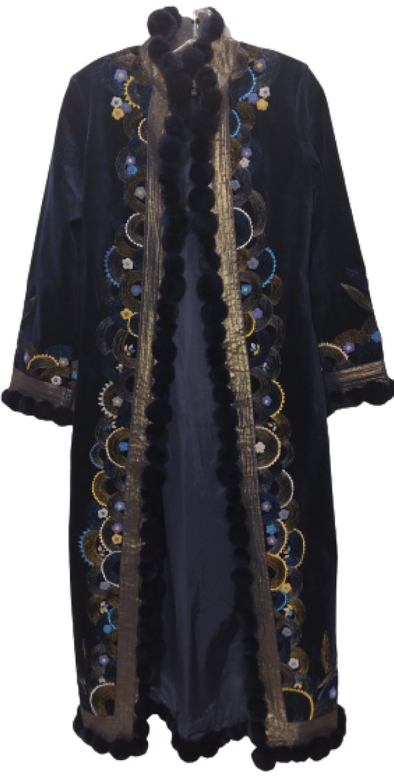 MINH HANH Vintage Duster with Floral Embroidery 9… - image 7