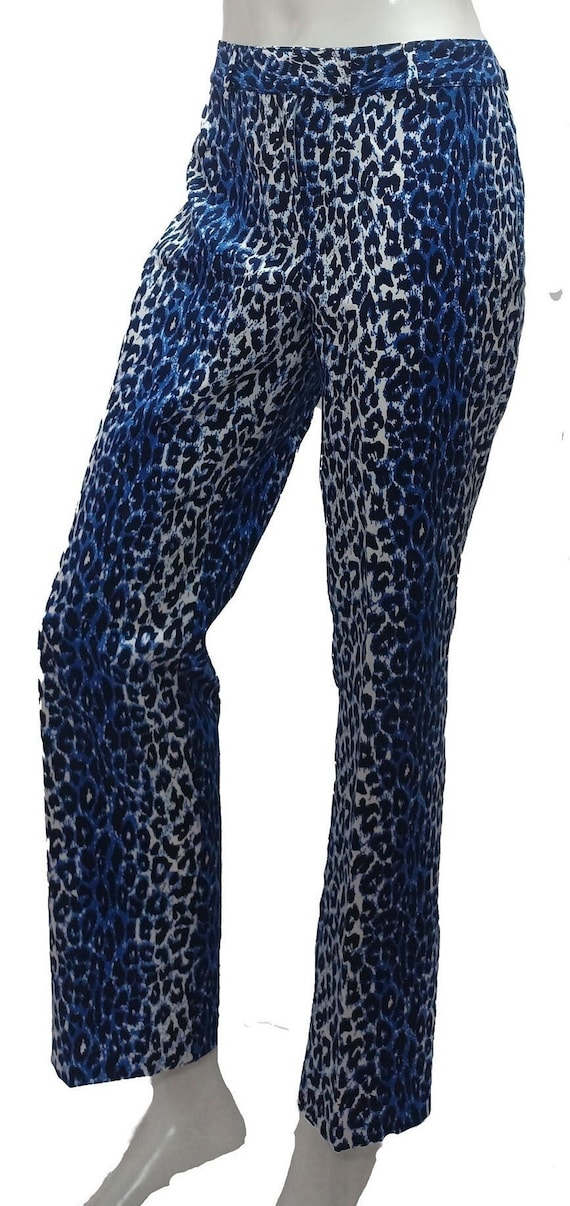 ITIERRE SPA Vintage Blue and White Leopard Print P