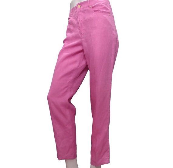 Ralph Lauren Vintage Pink Linen Pants Size 4 - image 1