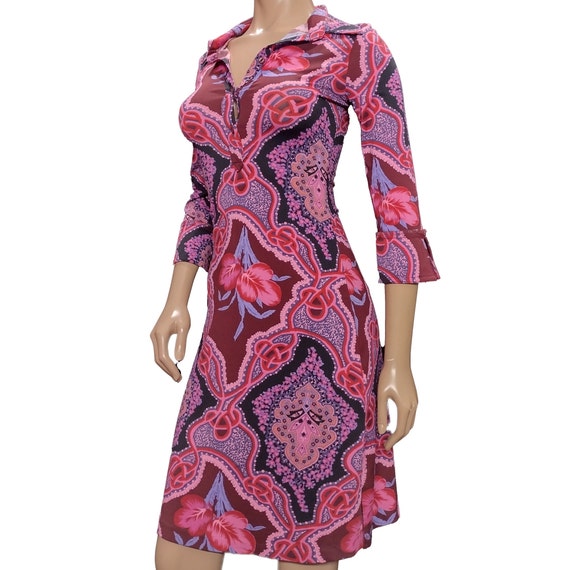 Vintage Betsey Johnson Floral Stretch Polo Dress - image 2