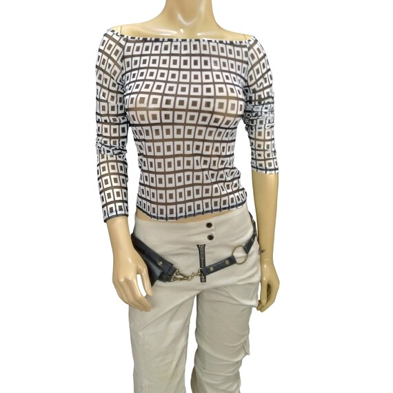 Versace Jeans Couture 90s Sheer Top Size Medium - image 1