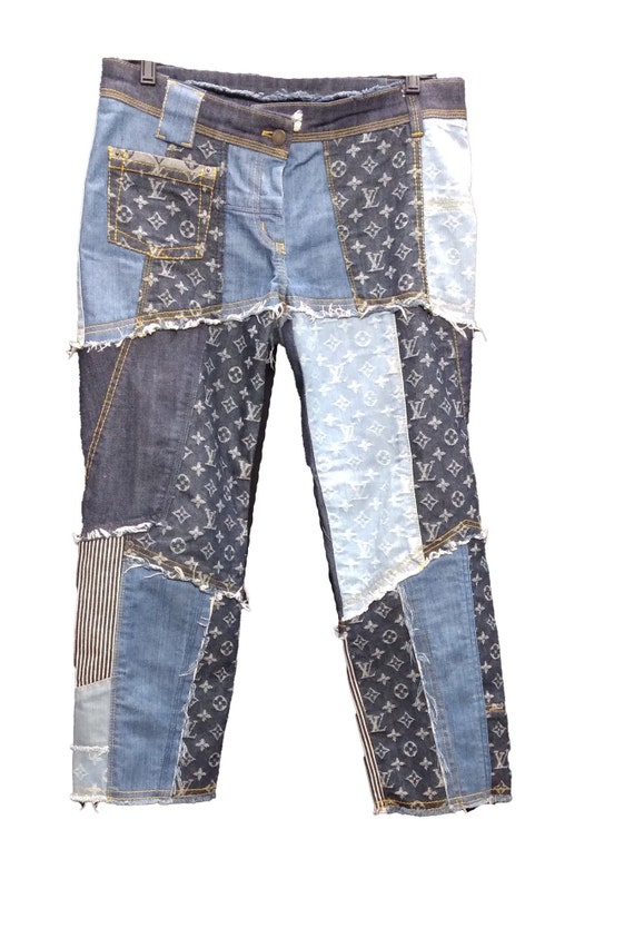 LOUIS VUITTON Blue Denim Monogram Patchwork Vinta… - image 9