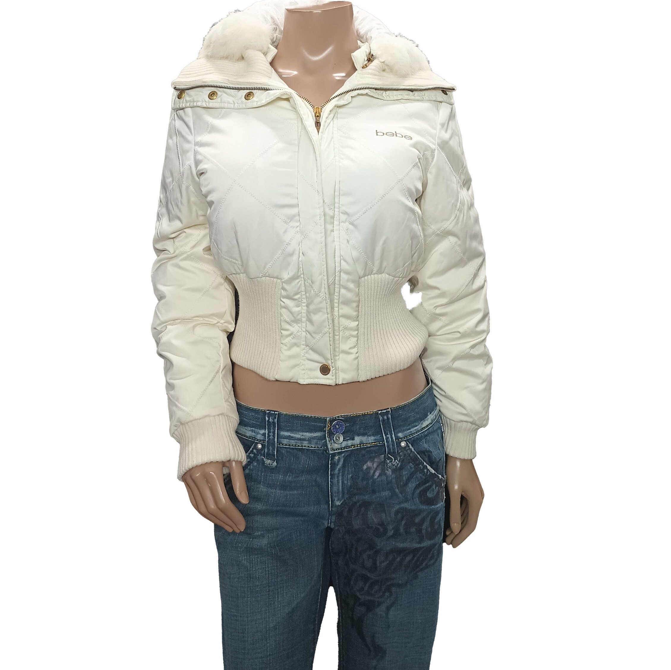 Juicy Couture puffer jacket women Off White Size Small