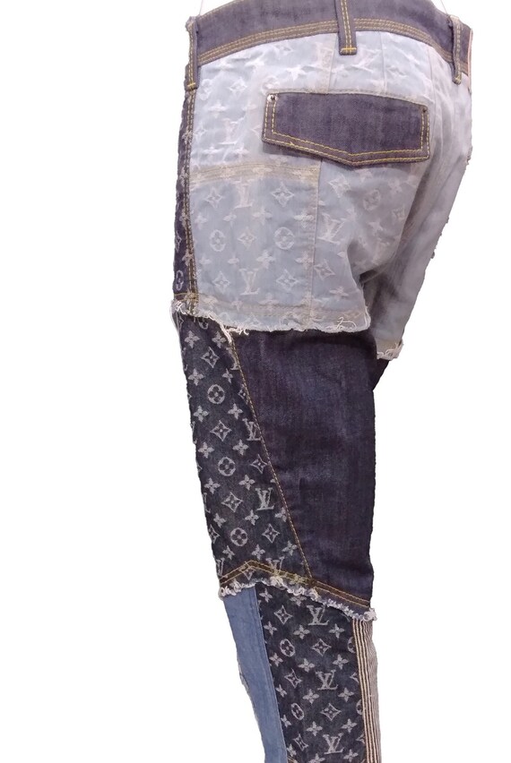 LOUIS VUITTON Blue Denim Monogram Patchwork Vinta… - image 4