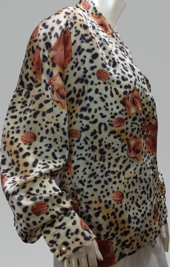 Vintage Silk Animal Print ESCADA Blouse - image 8