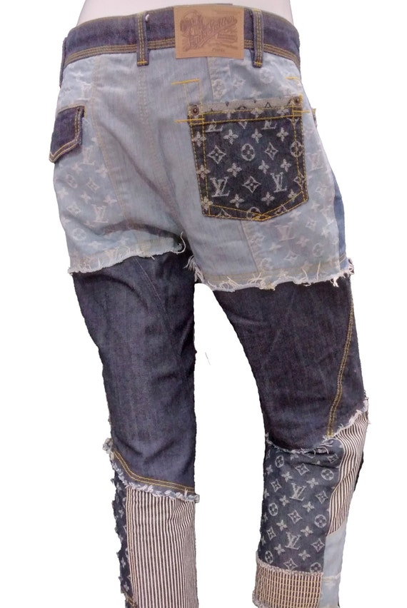 LOUIS VUITTON Blue Denim Monogram Patchwork Vinta… - image 6