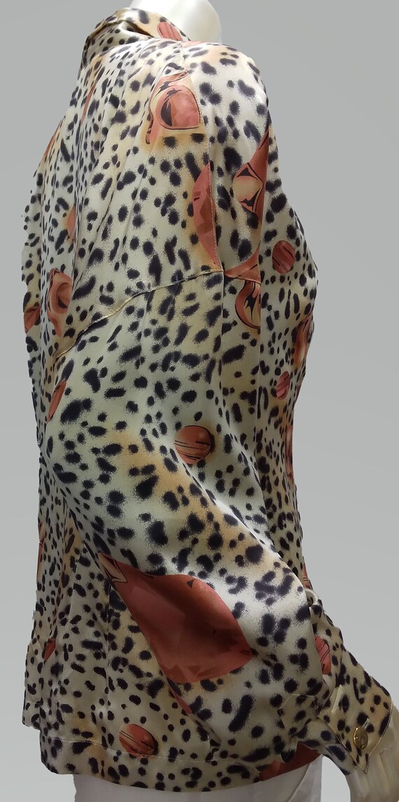 Vintage Silk Animal Print ESCADA Blouse - image 7