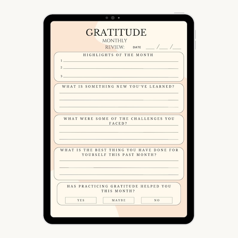 2025 Mental Health & Gratitude Journal Template | Editable Canva