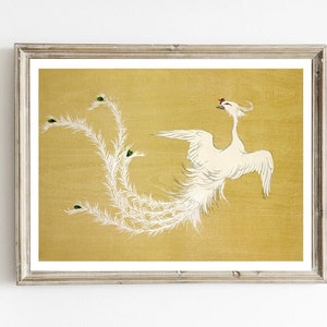 Momoyogusa-Vogel – Blumen von hundert Generationen von Kamisaka Sekka, Japanischer Drache, alter japanischer Druck, digitale Kunst, asiatische Kunst
