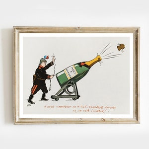 Vintage illustration of Moët Chandon, vintage french champagne poster, French poster, art nouveau poster, retro poster, vintage poster