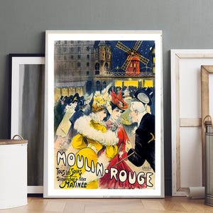 Vintage Cabaret Poster | French Spectacle Print | Parisian Advertisement Art | Retro Wall Decor | Elegant Home Styling | Digital Download