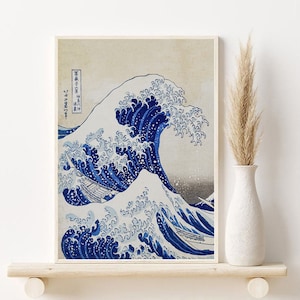 The Great Wave off Kanagawa Poster, Hokusai Print, Japanese Wall Art, Hokusai Vintage Art, Printable Art, Wave Print, oriental vintge art