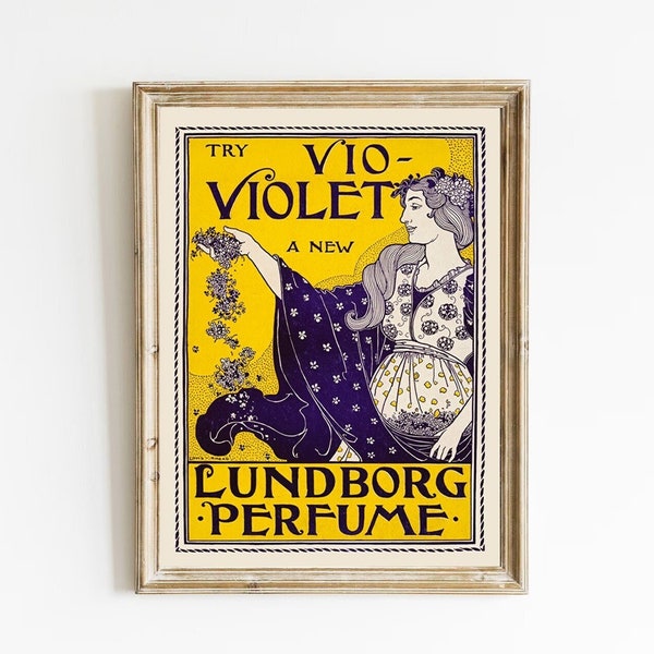 Vintage art-nouveau French advertising poster I European advertising poster I Vintage poster art I Vintage kitchen decor I vintage parfum ad