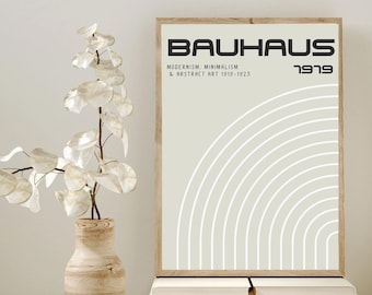 Bauhaus Printable Art, Geometric Circles Bauhaus Poster, Minimal Bauhaus Wall Art, Modern Bauhaus Poster, Mid Century Poster, dorm room art