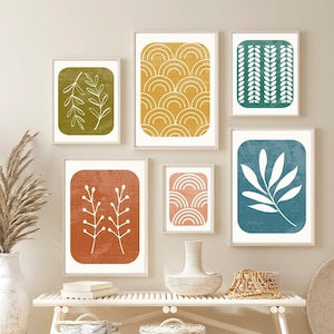 Scandi Wall Art, Minimalist, Abstract Print Pack, Minimalist Print, Trendy Colors, Scandi Art Print, Kids Room, nordic decor, retro art