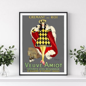 Cartel publicitario Art Decó | Impresión de la Belle Époque | Arte vintage para bar de cócteles | Arte retro francés | Barra clásica imprimible