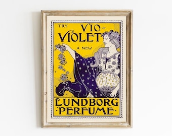 Vintage art-nouveau French advertising poster I European advertising poster I Vintage poster art I Vintage kitchen decor I vintage parfum ad