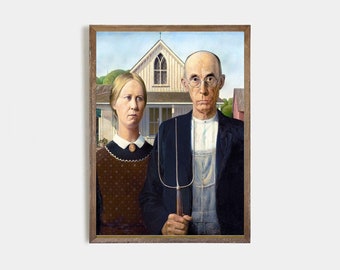 グラント・ウッド アメリカン・ゴシック・ミッドセンチュリー・アート