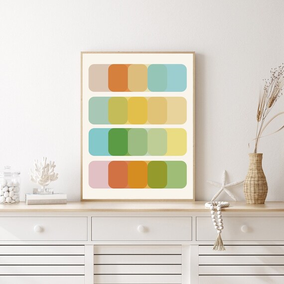 Wall Art Mid Century Print Mid Century Modern Retro Print - Etsy