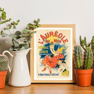 Cartel publicitario vintage | Impresión francesa retro | Publicidad francesa antigua | Descarga digital vintage | estilo Art Déco