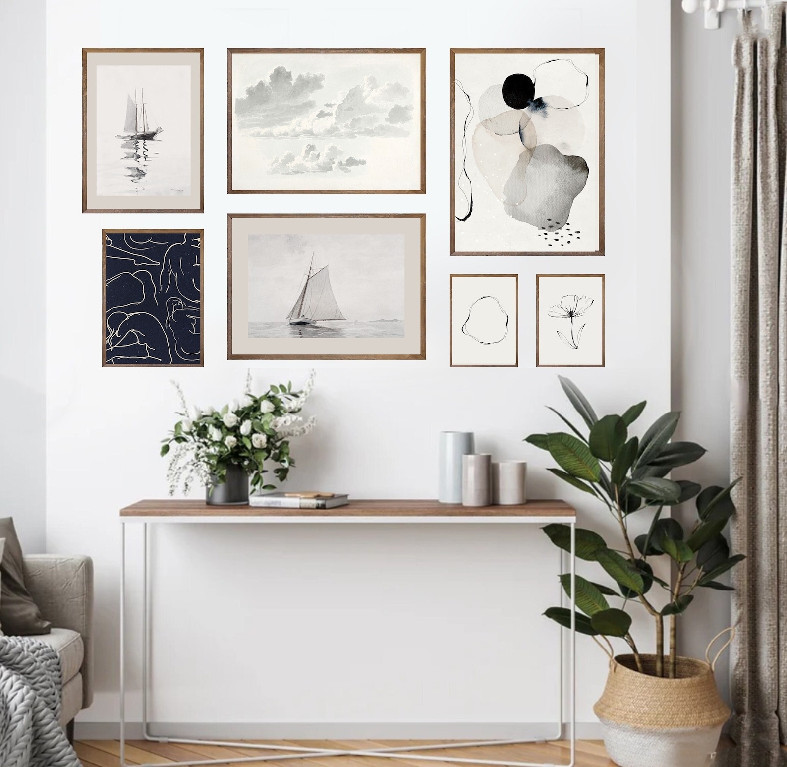 Modern Wall Art Set of 6 Prints Gallery Wall Set Abstract | Etsy
