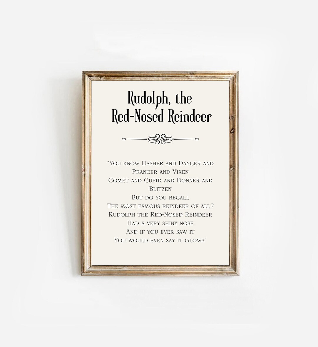Rudolph Story Print I Vintage Christmas Decoration I Vintage Christmas ...