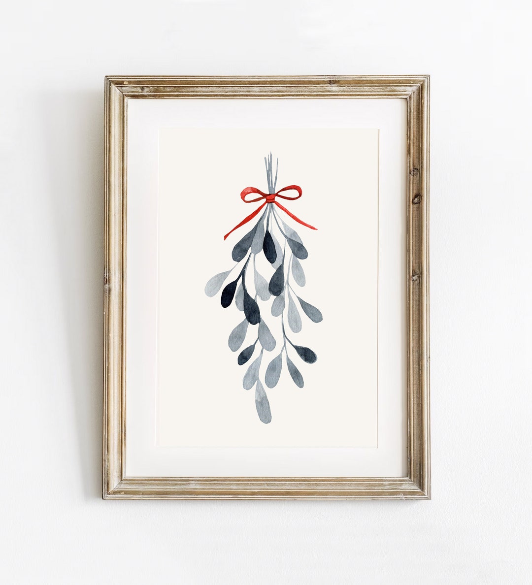 Winter Mistletoe Print Printable Christmas Art Winter Decor for ...