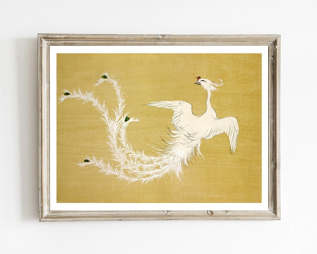 Bird from Momoyogusa–Flowers of a Hundred Generations by Kamisaka Sekka, japanese dragon, old Japanese vintage art, digital art, Asian art
