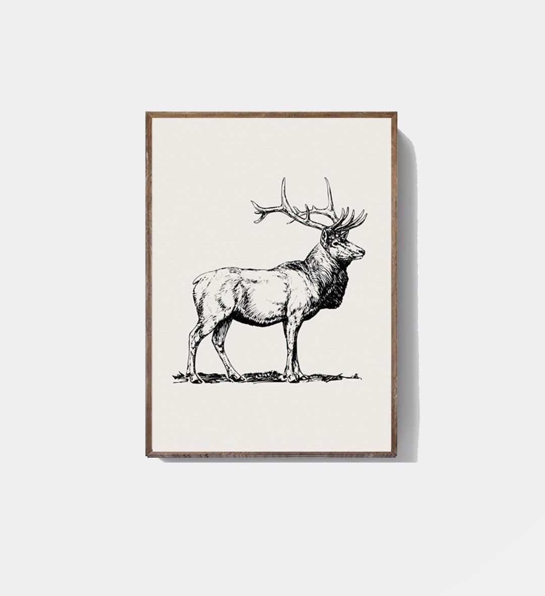 Vintage Reindeer Wall Art Farm Christmas Winter Print Etsy