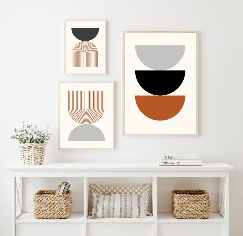 Printable Mid Century Modern Art Prints Abstract Geometric - Etsy