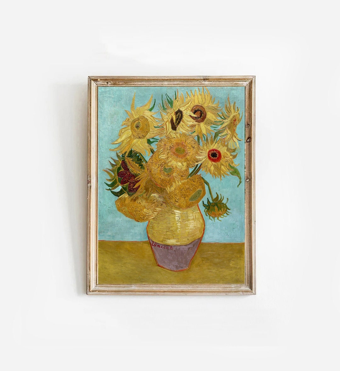 Van Gogh Sunflowers Print for Eclectic Wall Art, Sunflowers Poster