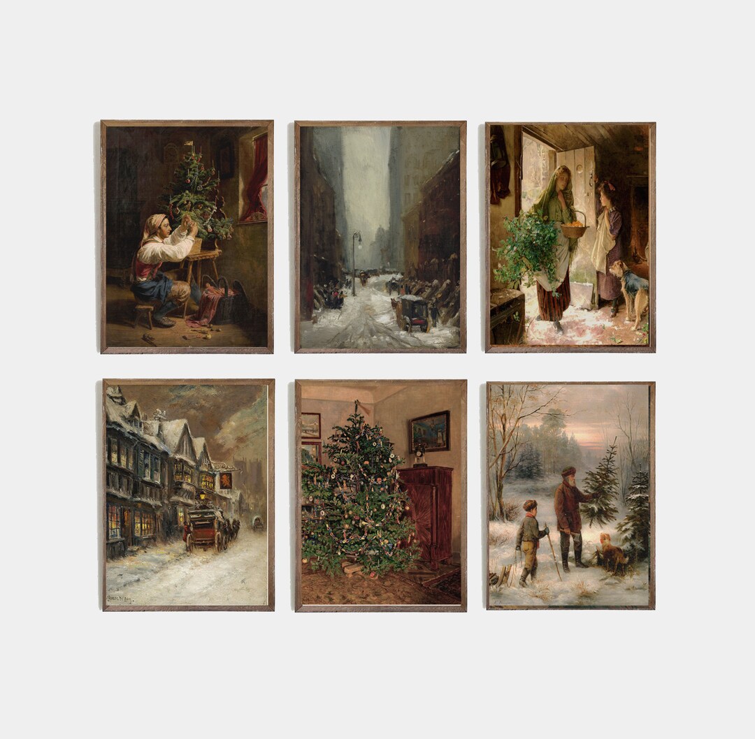 Large Format Vintage Christmas Art Gallery Christmas Printable Art Set large-format-vintage-christmas-art-gallery-christmas-printable-art-set
