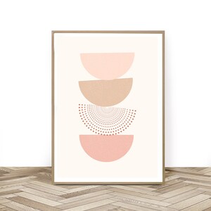 Abstrakter Formendruck | Moderne abstrakte Kunst der Mitte des Jahrhunderts | Retro-Kunstdruck | Minimalistische Wandkunst für Boho-Dekor | abstrakte Kunst
