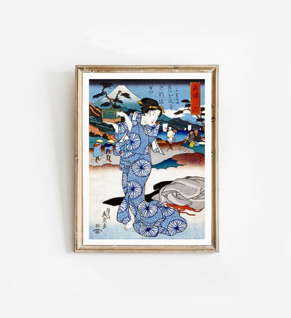 渓斎英泉による美人画、または「美しい人々の絵」からの日本の浮世絵