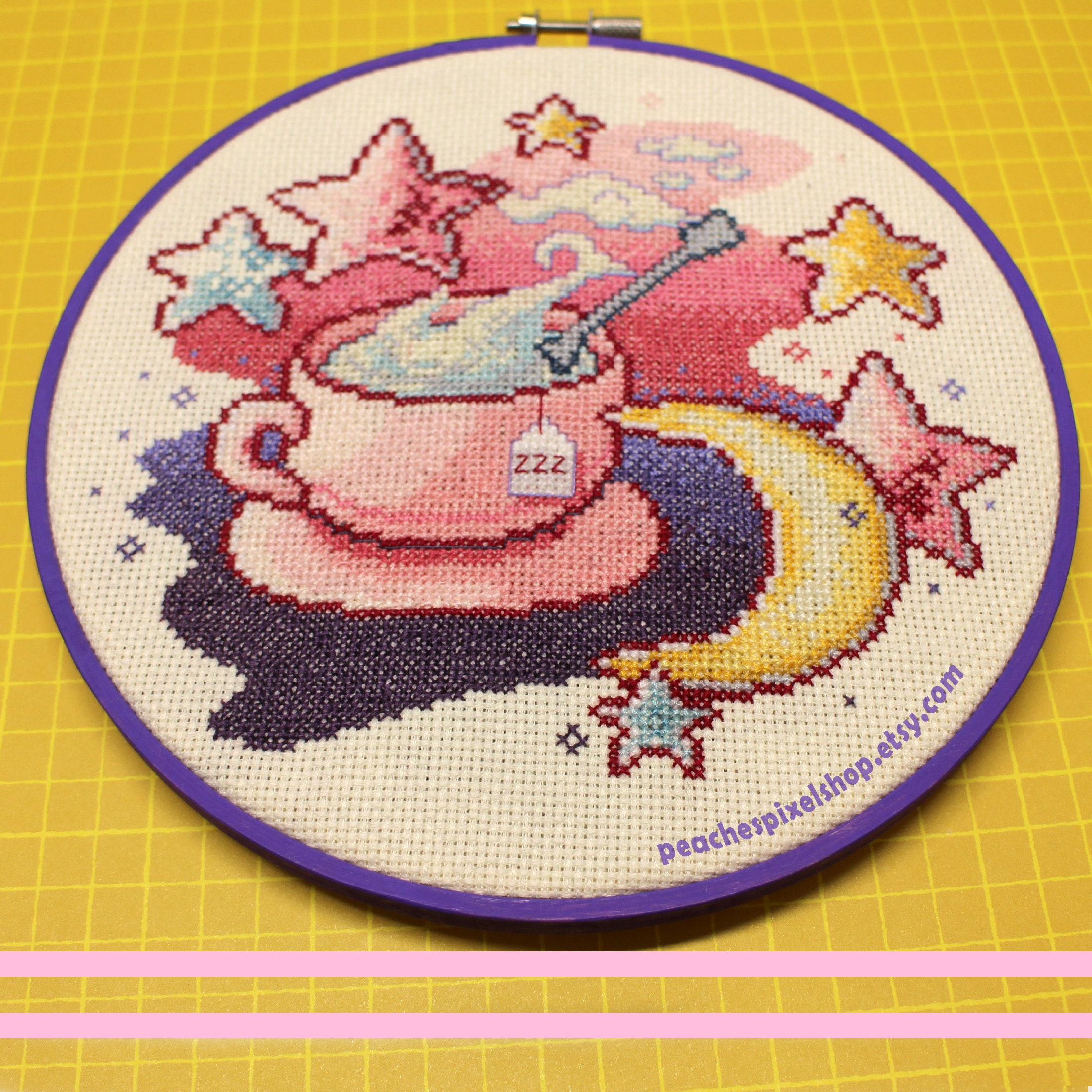 Sleepy Time Tea PDF Cross Stitch Pattern - Digital Download - Etsy