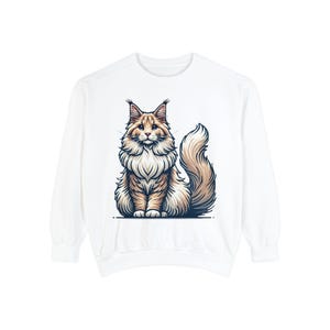 Feline Cats Unisex Garment Sweatshirt Cozy Stylish Feline Design Perfect Casual Wear Soft Cotton Cat Sweater Kitty Shirt Gift for Cat Lover